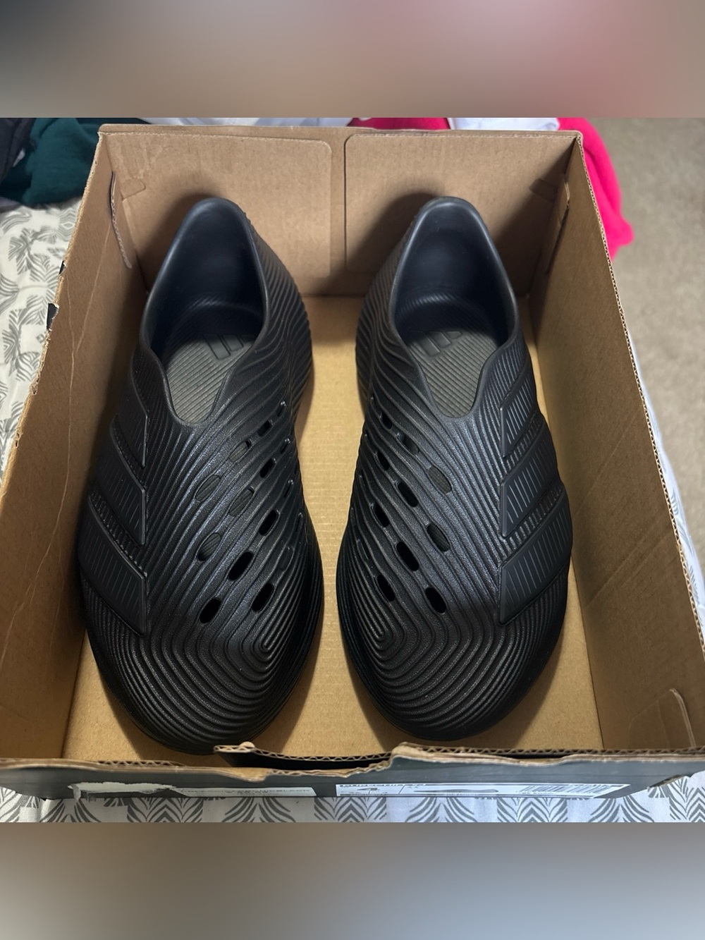 adidas Kids Black Slip-On